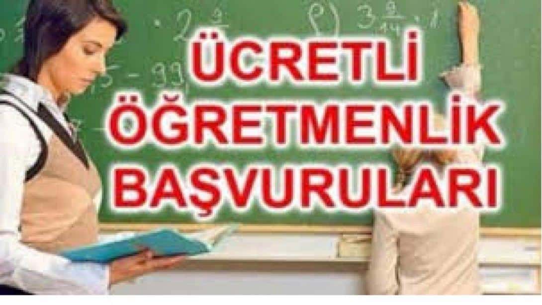 DERS ÜCRETİ KARŞILIĞI ÖĞRETMEN GÖREVLENDİRMESİ 
